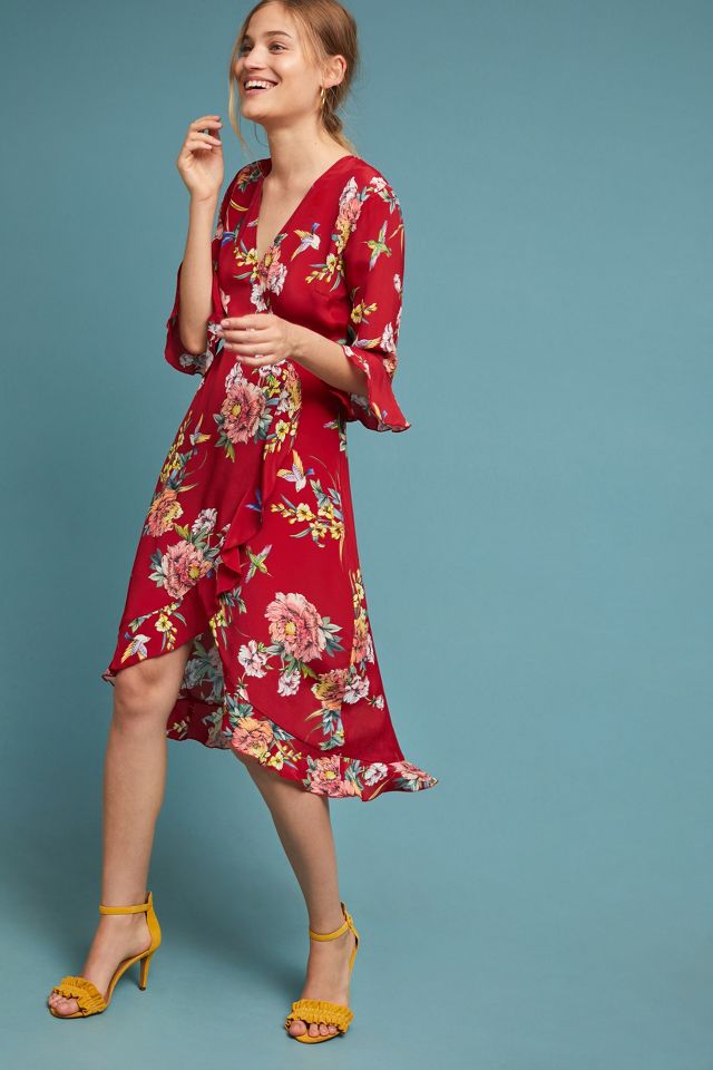 Anthropologie flower clearance dress