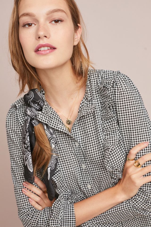 Ruffled Gingham Shirtdress #3