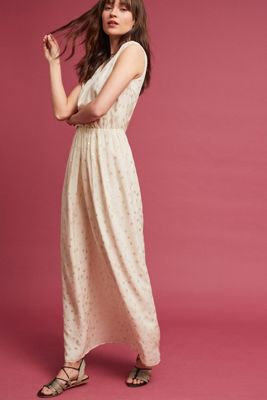 Jacquard Silk Maxi Dress