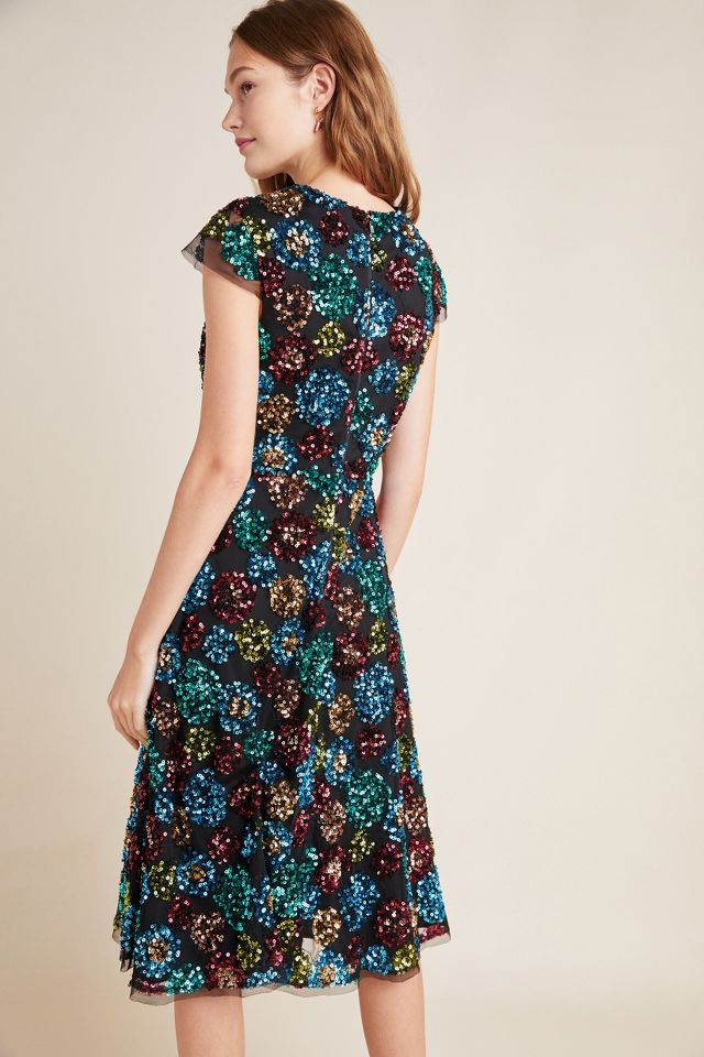 Anthropologie Glenna Sequined fashion Midi Dress 2