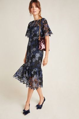 Brigitte Embroidered Midi Dress