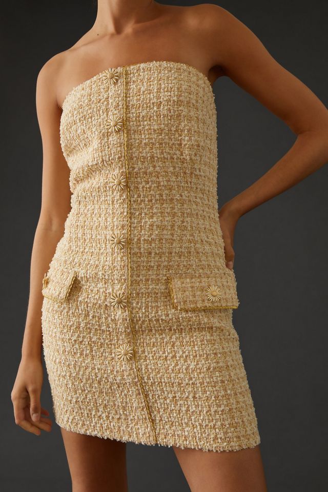Eva Franco Strapless Tweed Mini Dress #1