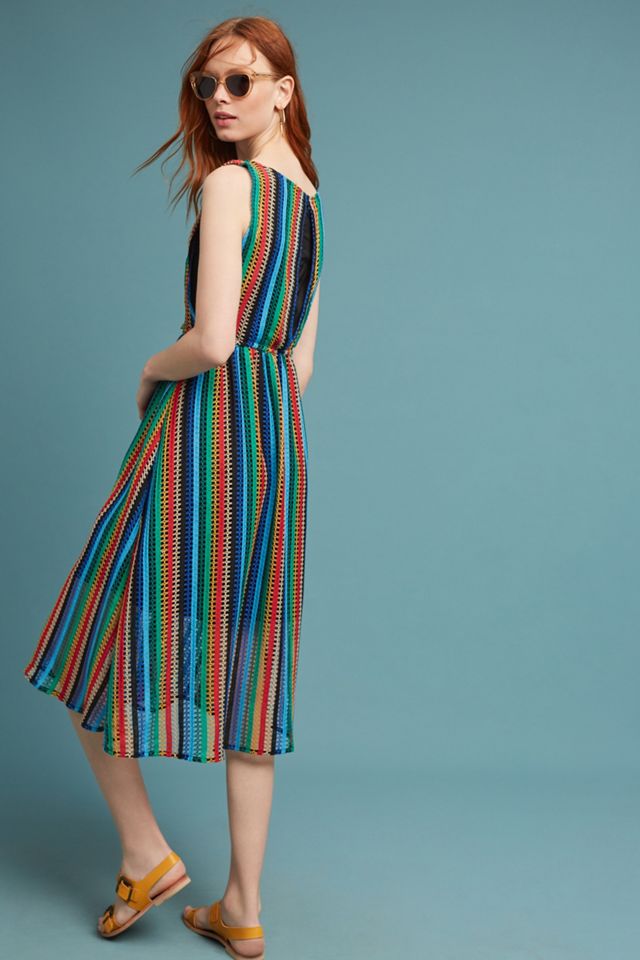 Rainbow Crochet Midi Dress #2
