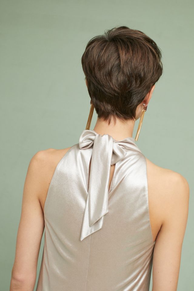 Mock Neck Shimmer Dress #2