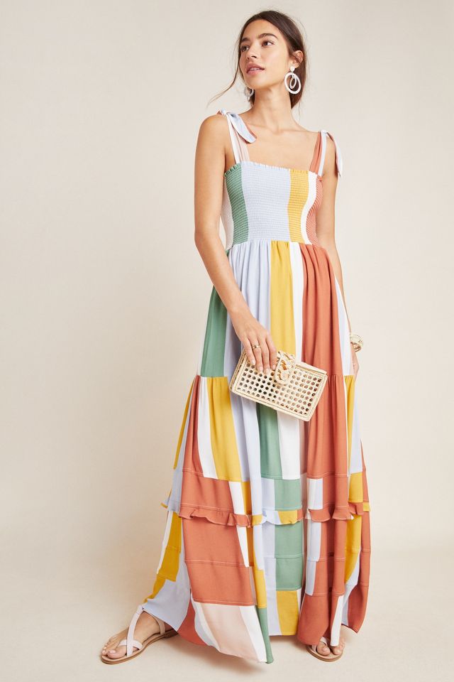 Sunny Striped Maxi Dress