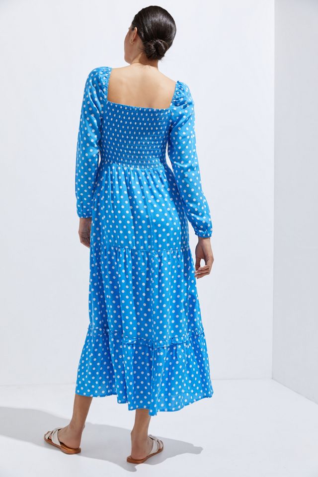 knee length dresses for ladies Asymmetrical One Shoulder Smocked Waist Midi Dress  Simple ACK Collection  The Place For Everything!