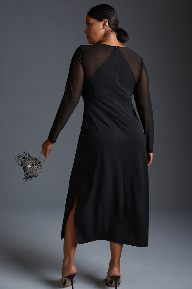 DOLAN Sheer-Sleeve Dress #8