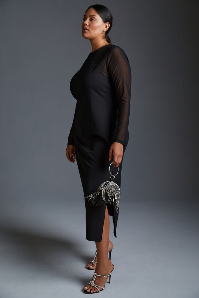 DOLAN Sheer-Sleeve Dress #5