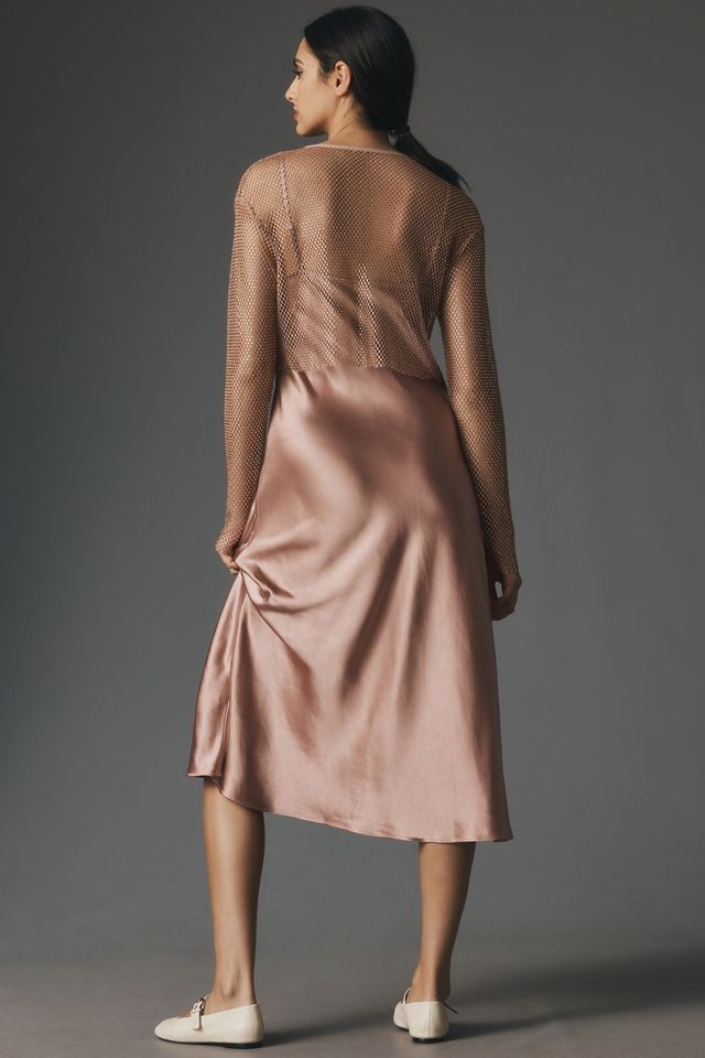 DOLAN Mesh Slip Twofer Midi Dress #1