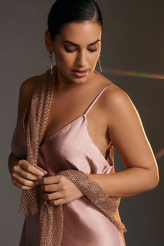 DOLAN Mesh Slip Twofer Midi Dress #5