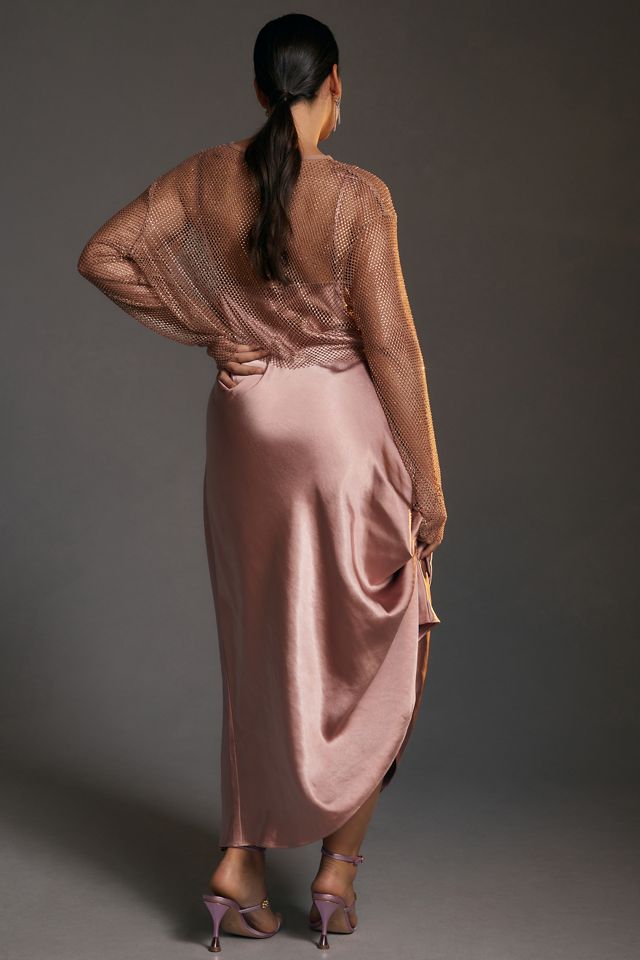 DOLAN Mesh Slip Twofer Midi Dress #6
