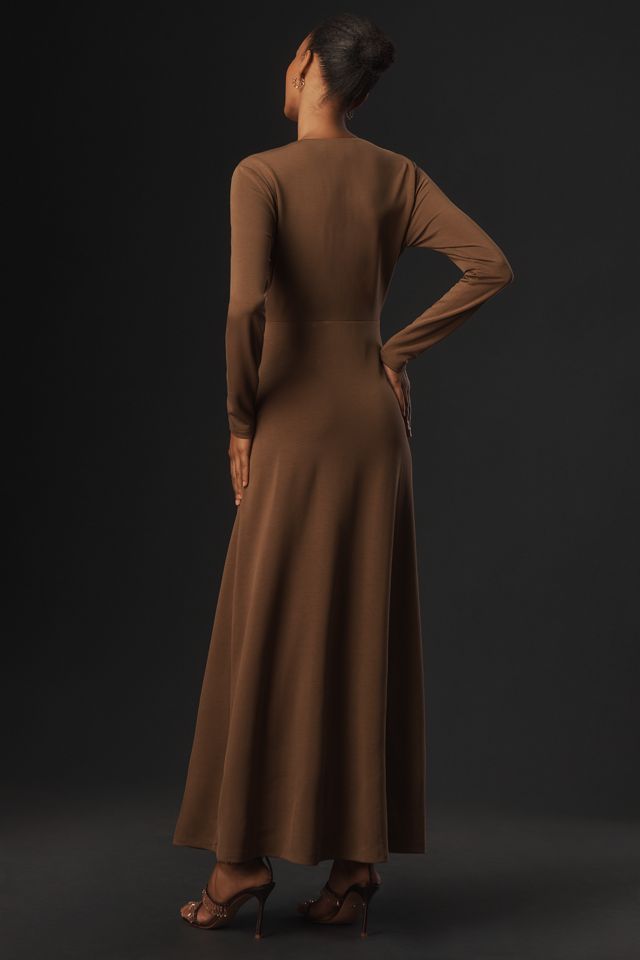 Dolan Left Coast Long-Sleeve Plunge Knit Maxi Dress #3