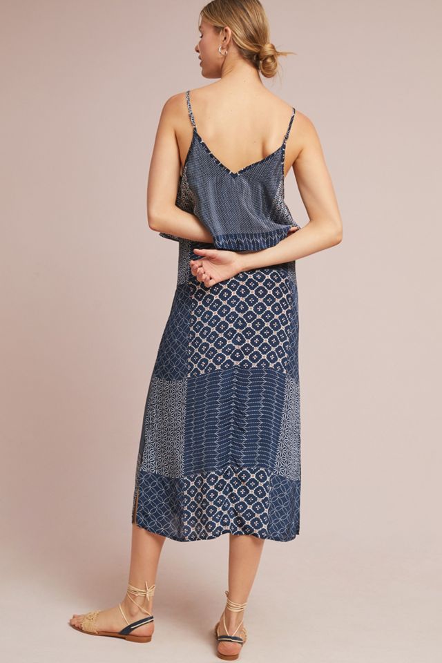 Anthropologie Tiny Patchwork Midi Skirt Size Small New