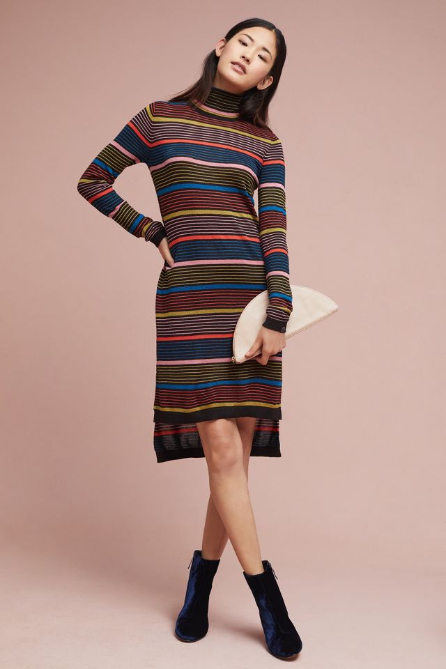 Striped Turtleneck Dress | Anthropologie