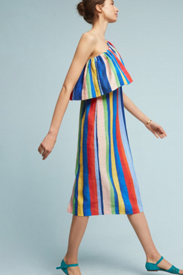 Ray Linen Midi Dress | Anthropologie