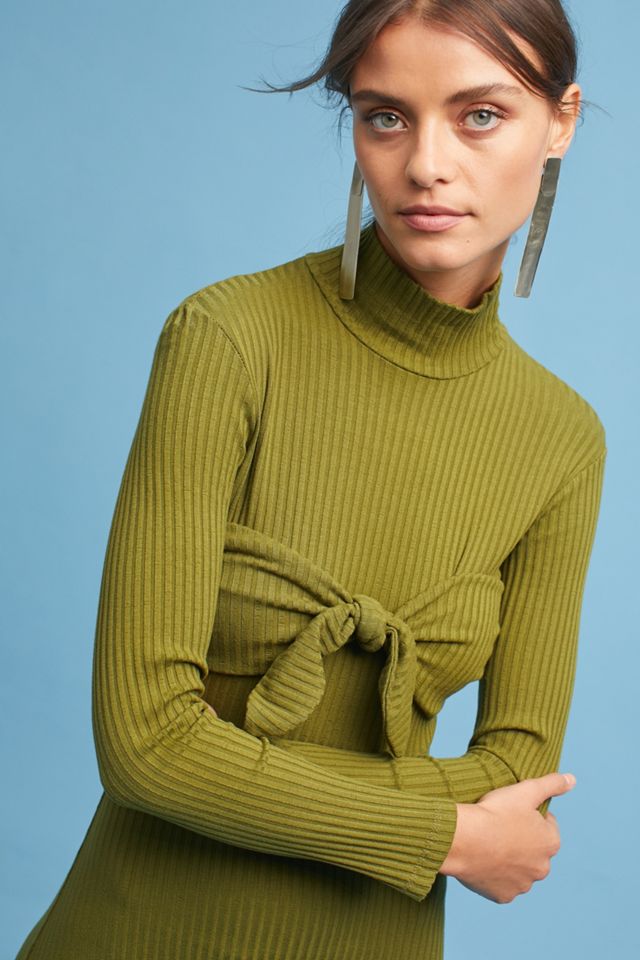 Mara Hoffman Ribbed Tie-Front Midi Dress #1