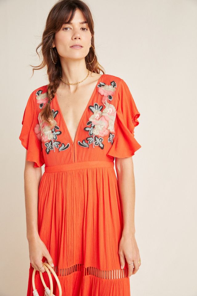 Cleobella duende embroidered cheap maxi dress