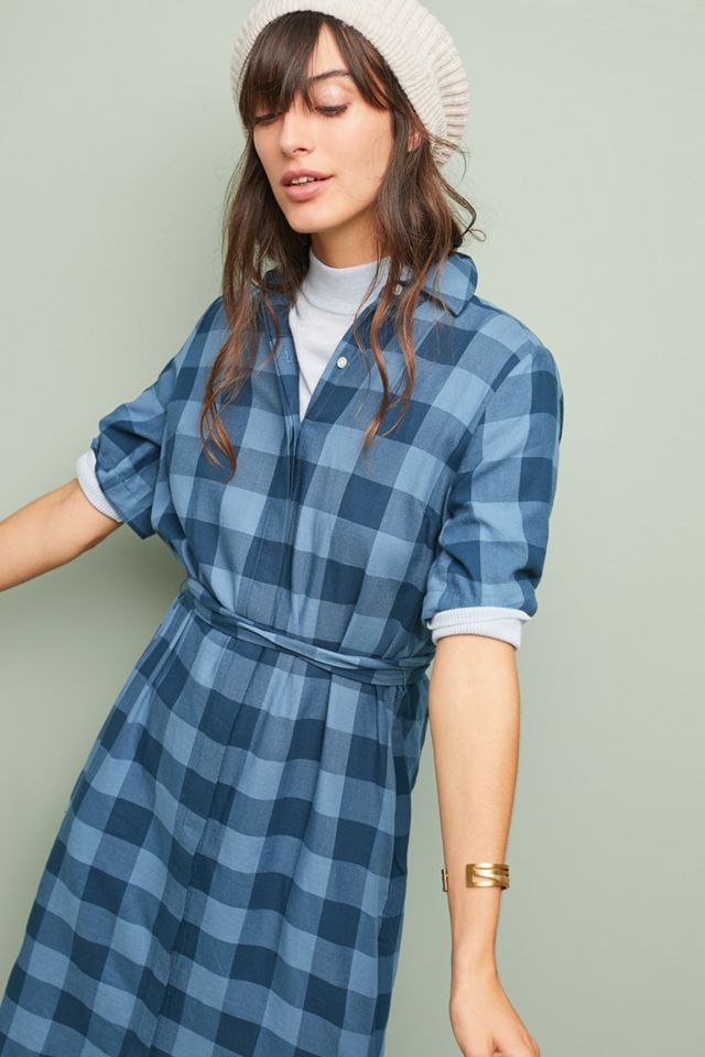 buffalo plaid shirt dress The Red & Black Lumberjack | Red Buffalo Check Christmas Wrap Dress | Size M