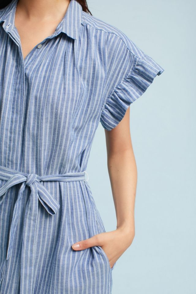 Piper Flutter-Sleeve Shirtdress #2