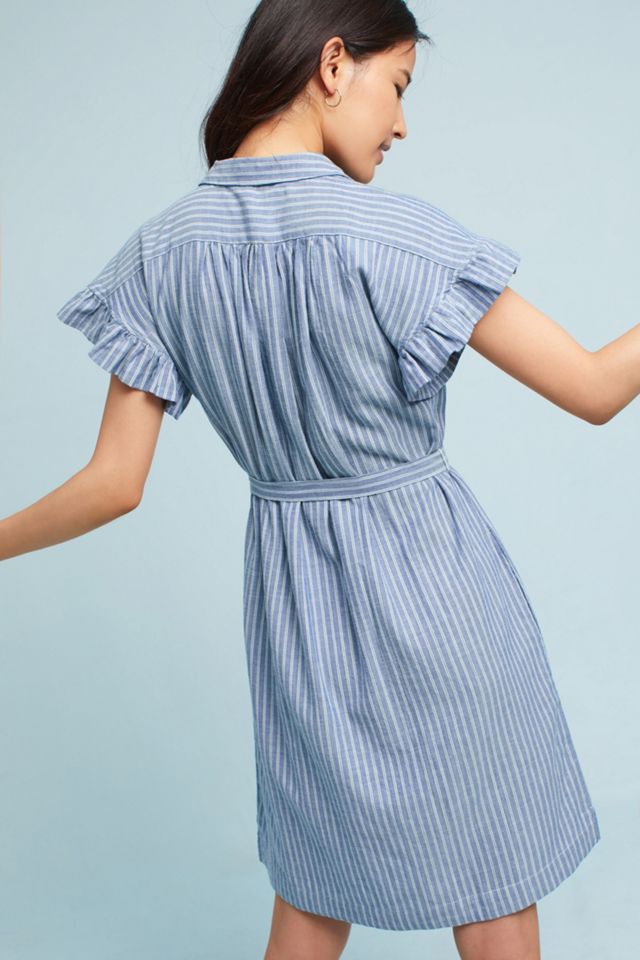 Piper Flutter-Sleeve Shirtdress #3