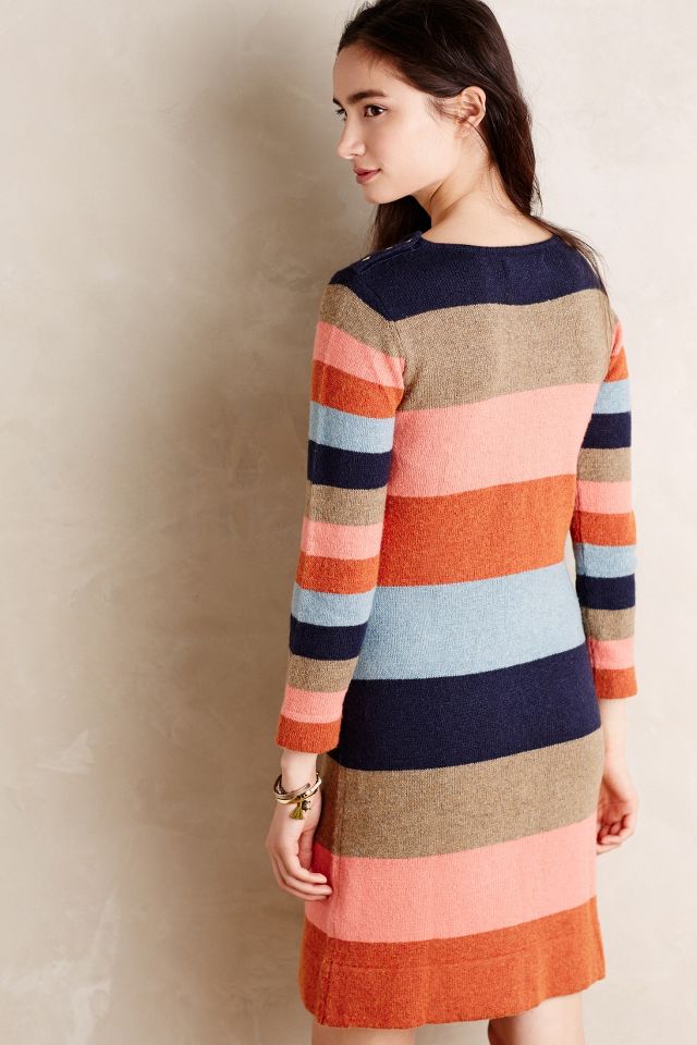 Isabella Sinclair by Anthropologie Color Block Lambswool Sweater Dress sz offers XS