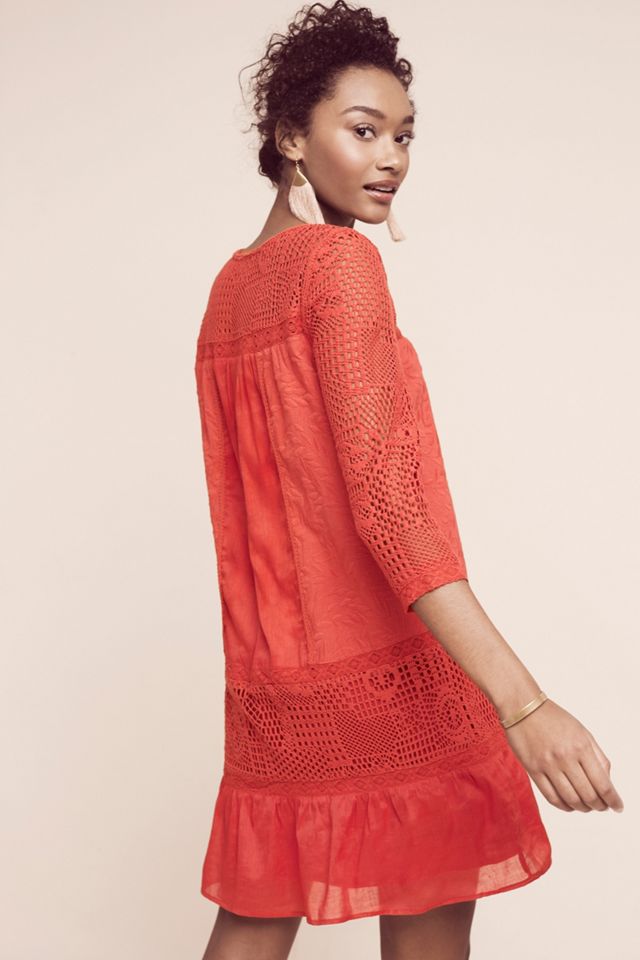 Embroidered Crochet Tunic Dress #3