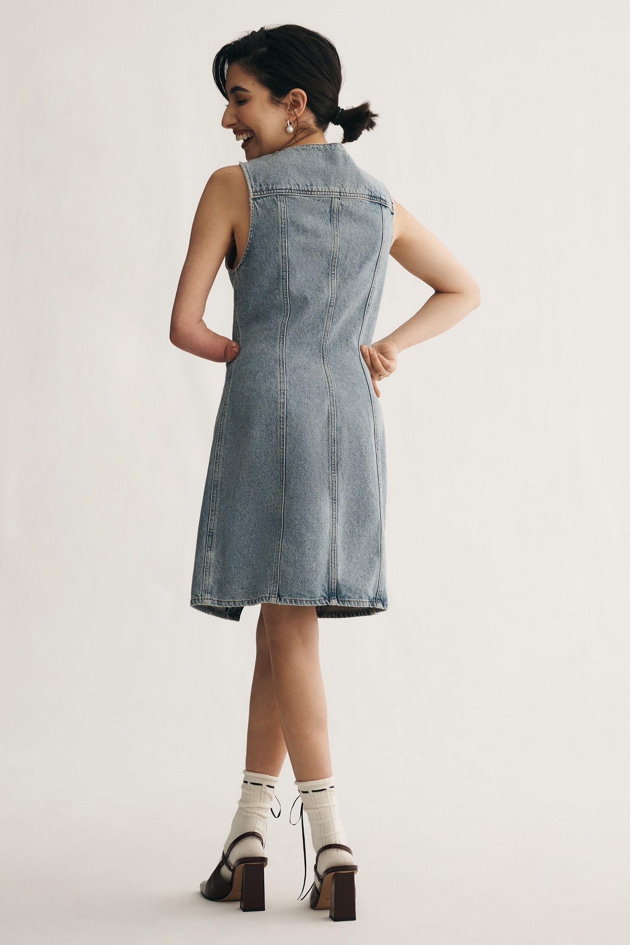 AGOLDE Trina Sleeveless Denim Mini Dress