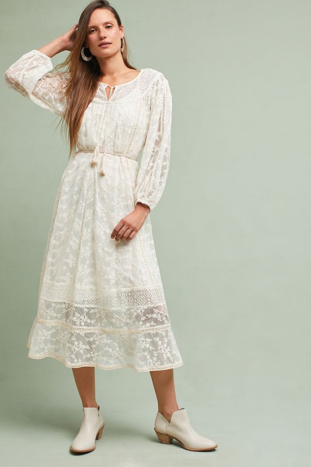 Anthropologie peasant dress hotsell