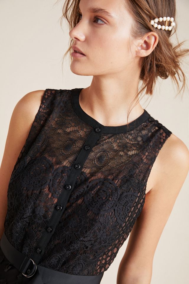 byron lars lace dress Lace mid-length dress