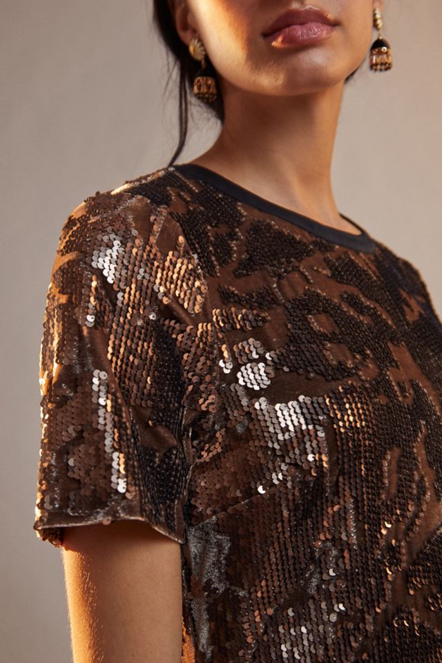 andi sequin tee dress Andi Sequined Tee Dress