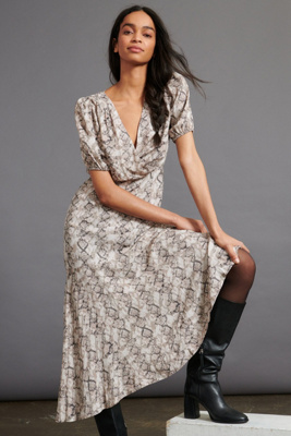 Shauna Snake-Printed Maxi Dress | Anthropologie
