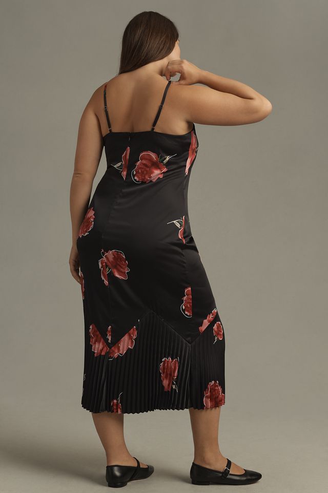 Adelyn Rae Sleeveless V-Neck Pleated Slip Midi Dress #4