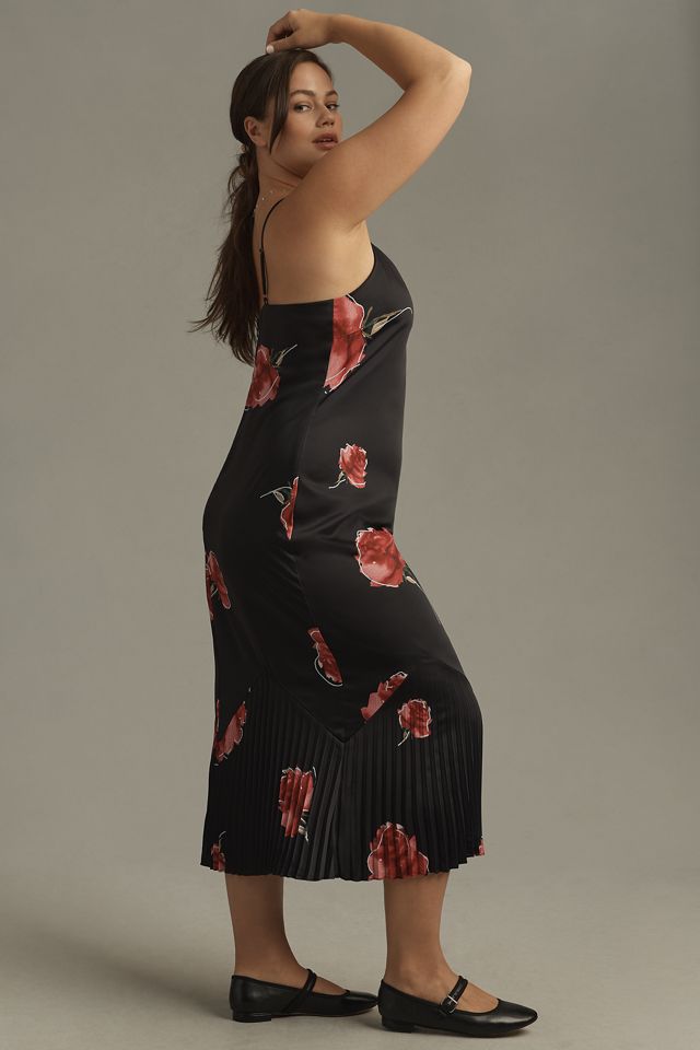 Adelyn Rae Sleeveless V-Neck Pleated Slip Midi Dress #6