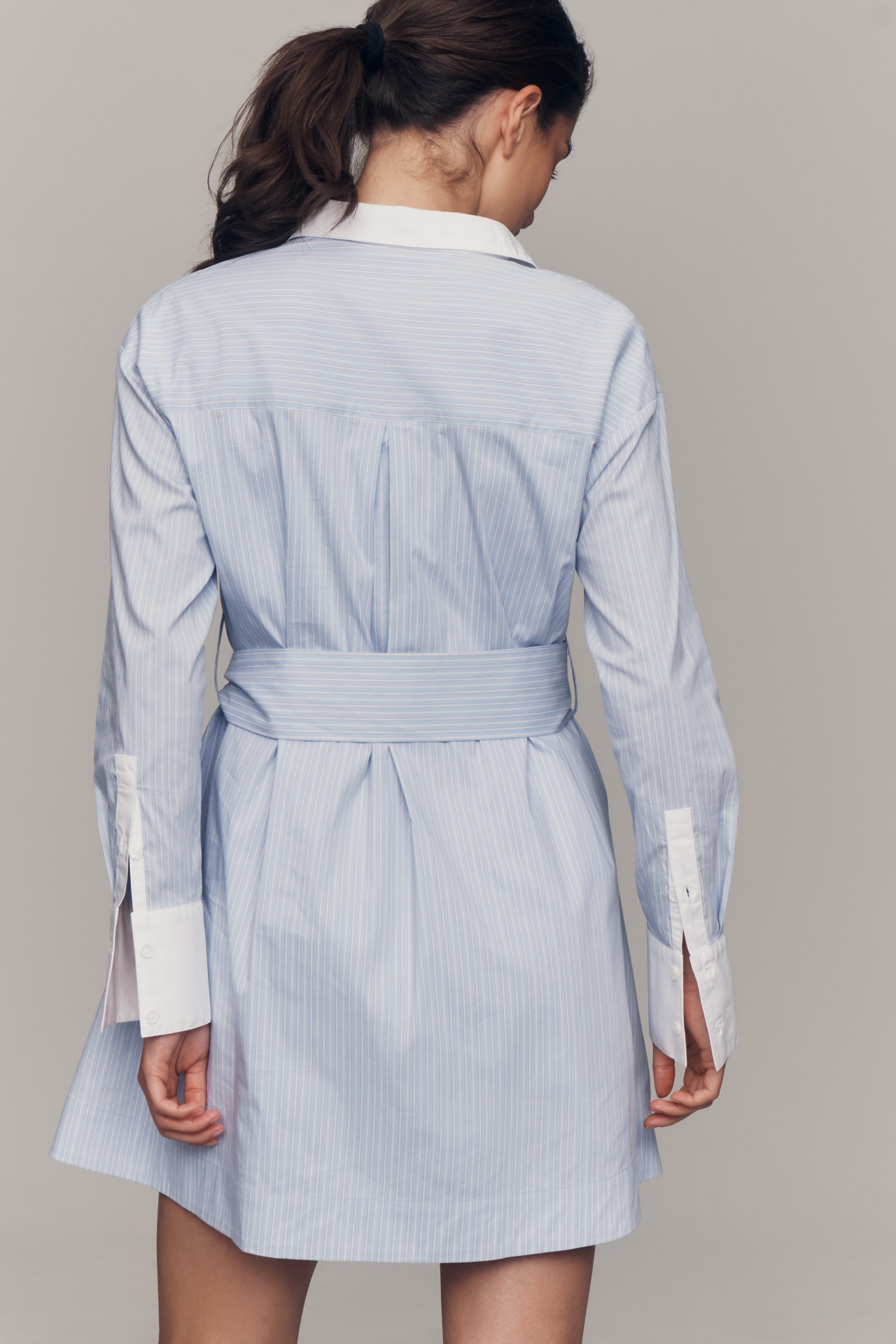 Greylin Faith Long-Sleeve V-Neck Shirt Dress