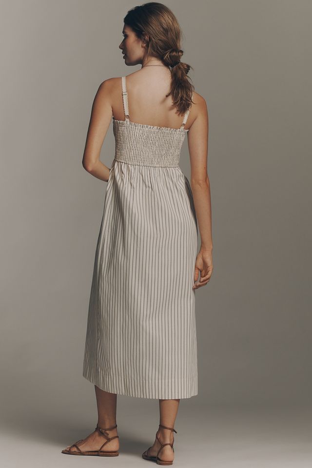 Greylin Lyla Gathered Side Sleeveless Stripe Midi Dress #2