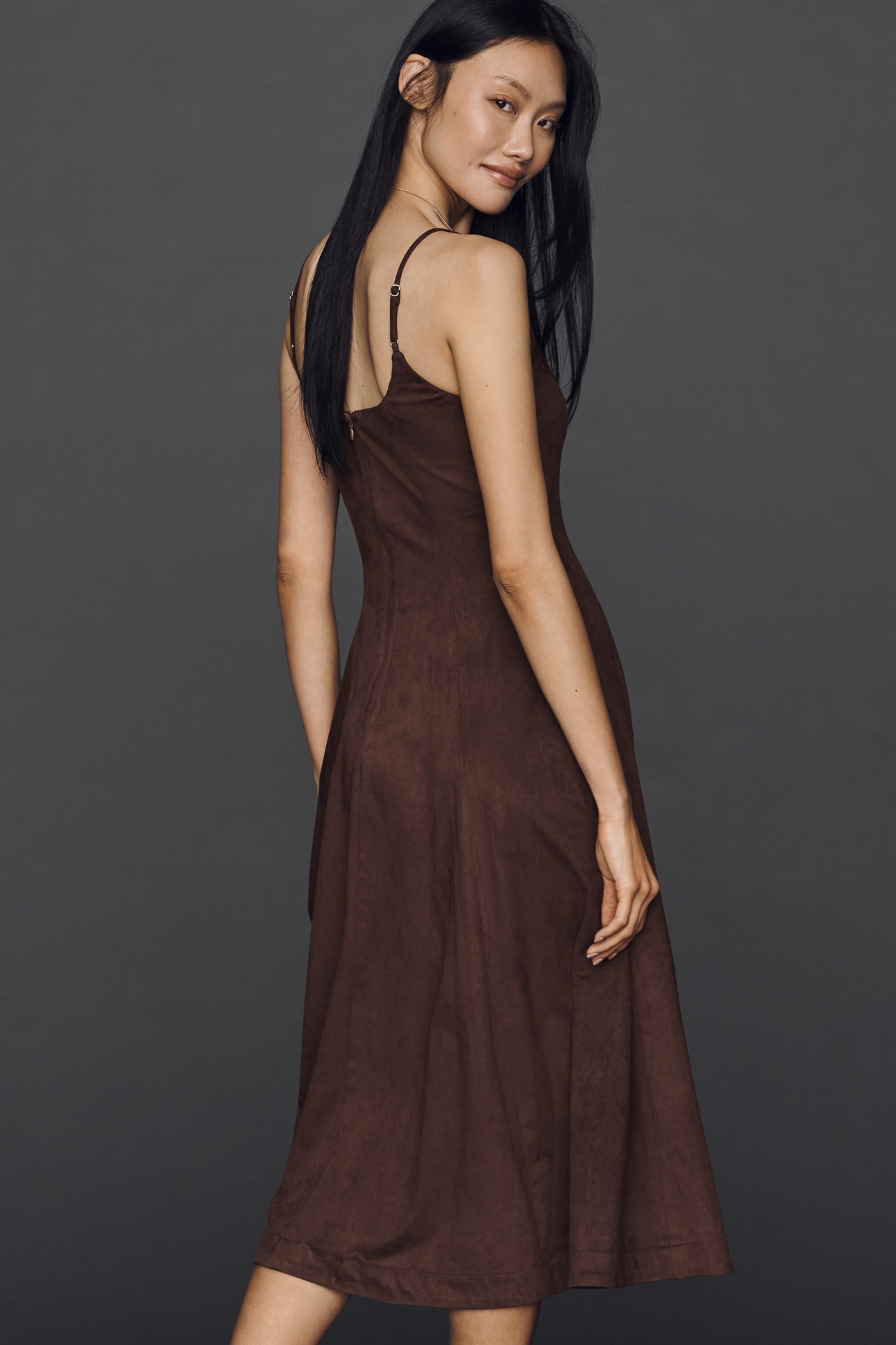Greylin Eloise Square-Neck Midi Dress