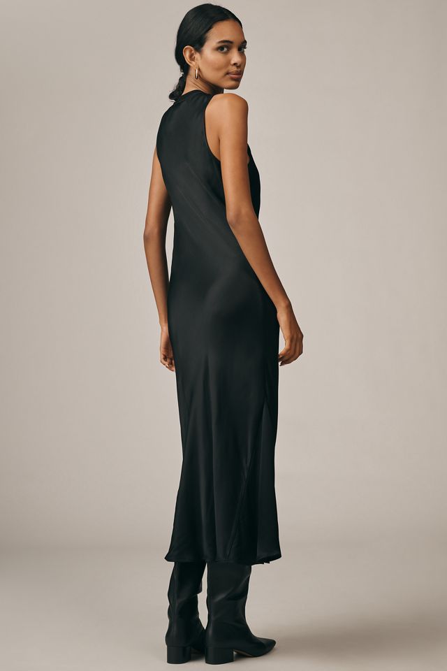 Nation Los Angeles Dulce Crew-Neck Satin Midi Dress #1