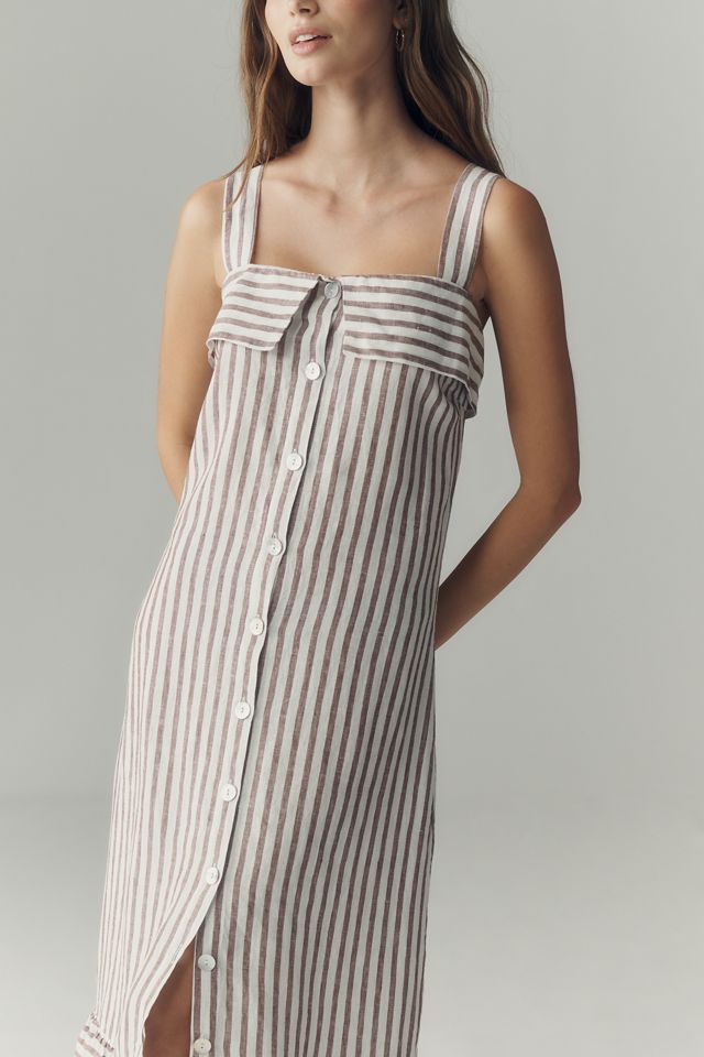 Nation Los Angeles Amelia Linen Midi Dress #1