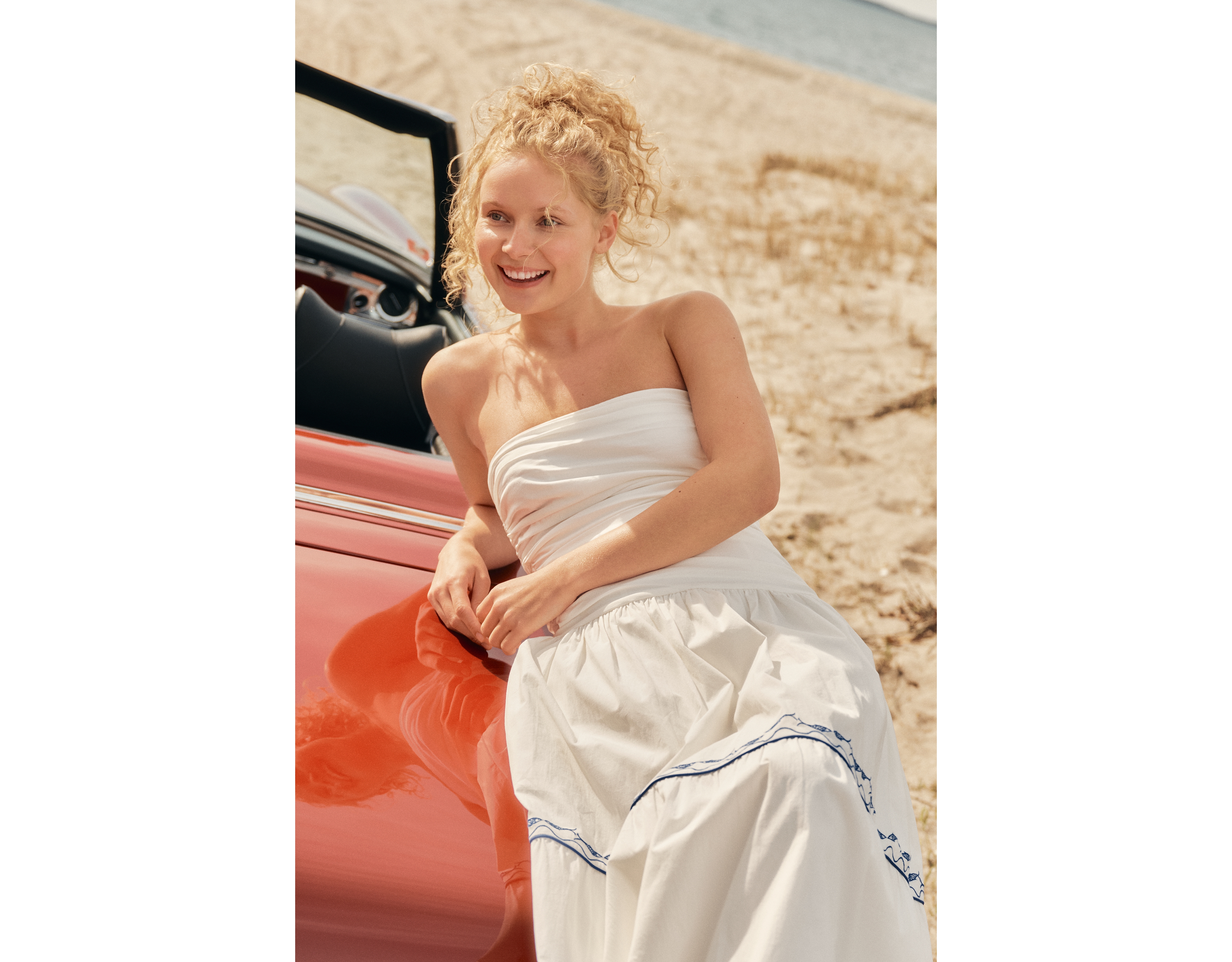 Line & Dot Oia Strapless Maxi Dress