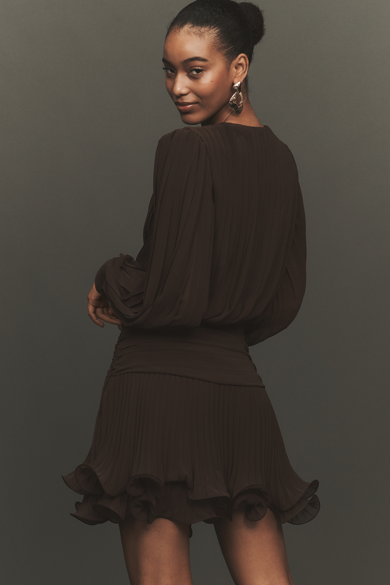 Line & Dot Twyla V-Neck Mini Dress