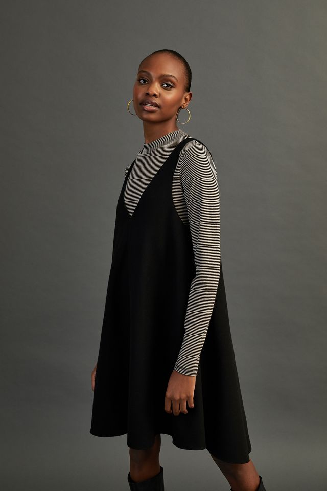 VNeck Pinafore Dress Anthropologie UK