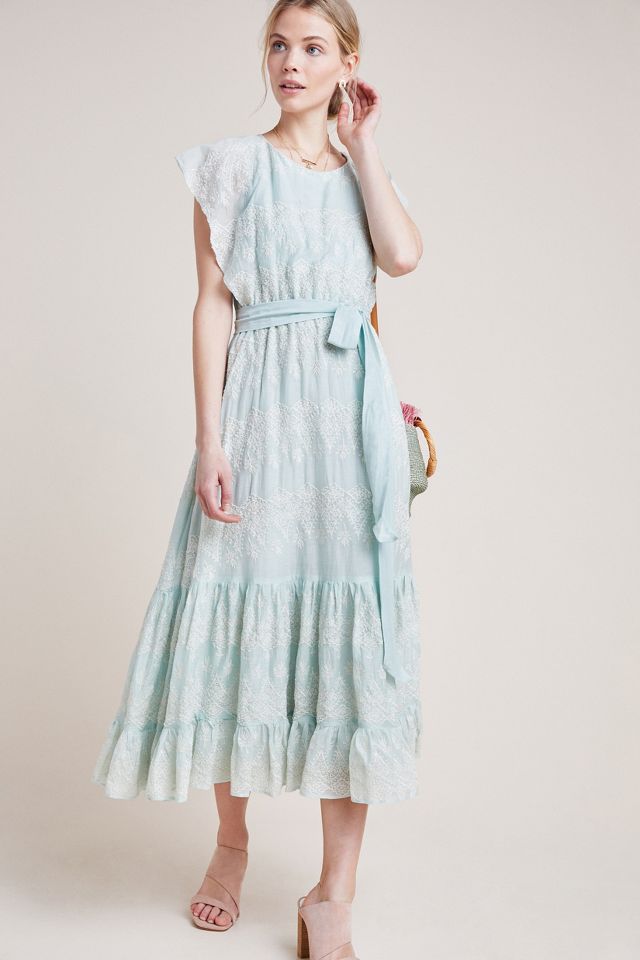 Amia Embroidered Maxi Dress | Anthropologie