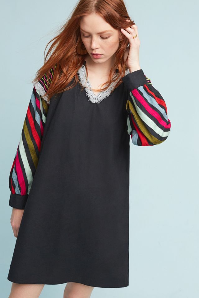 Chevron Embellished Dress