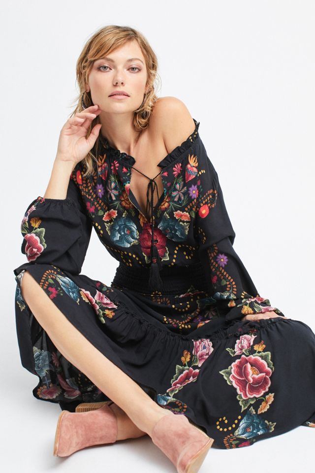 Farm Rio Smocked Floral Dress #4