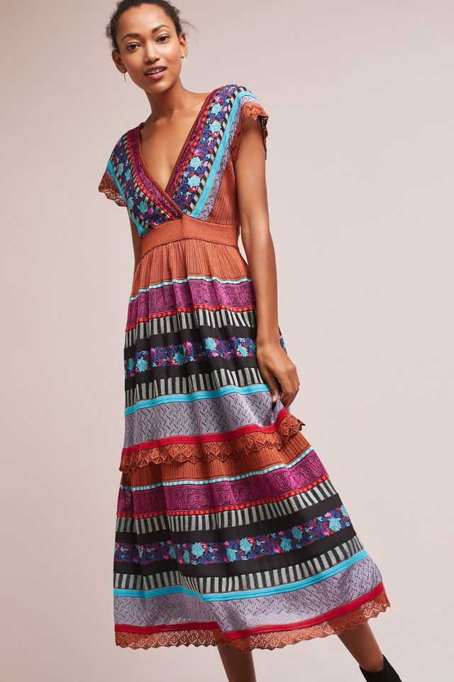 Cleobella duende store embroidered maxi dress