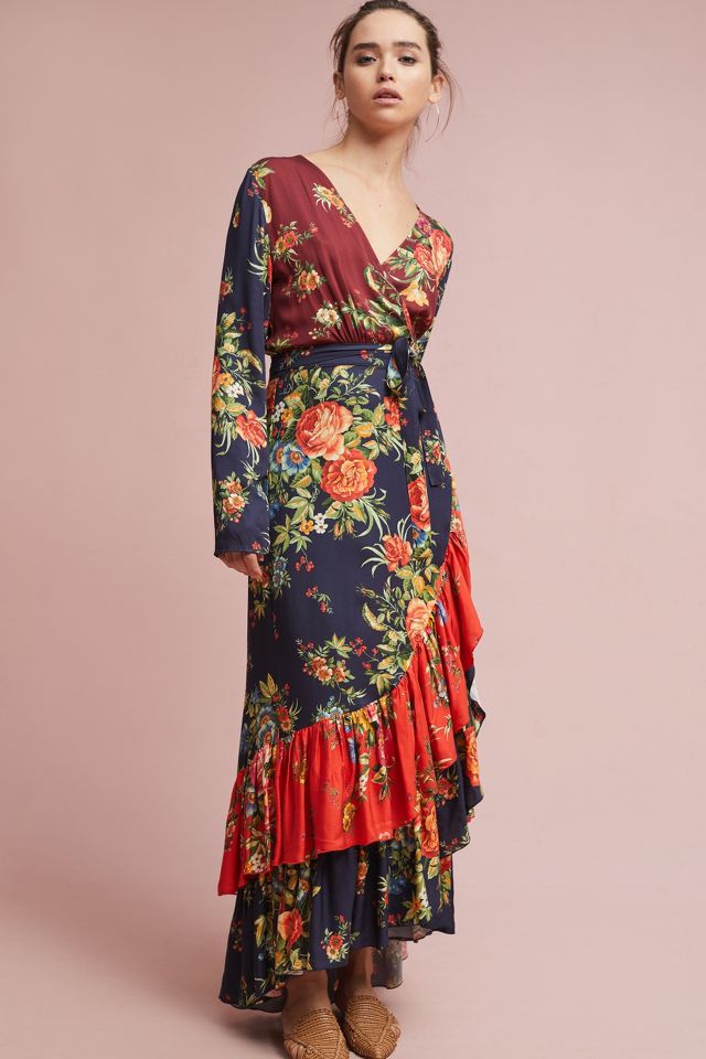 Anthropologie farm rio wrap dress sale