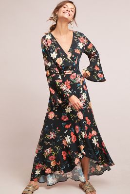 anthropologie wrap dress