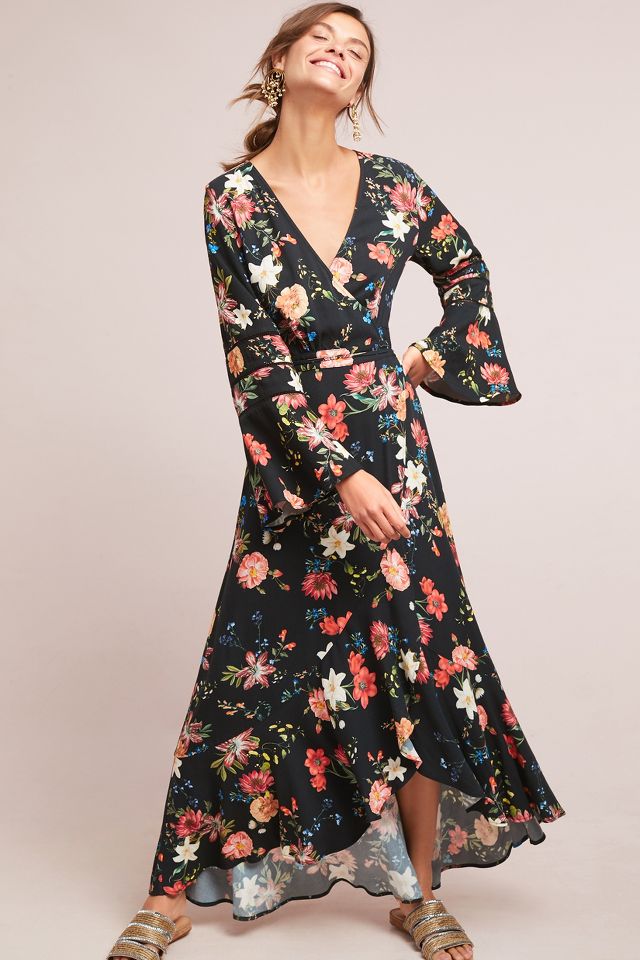 Farm Rio Summer Flower Wrap Dress | Anthropologie UK