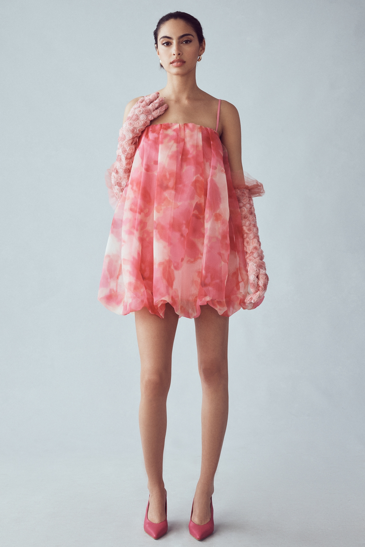 sunday in brooklyn knit bubble dress Organza champagne gala dress