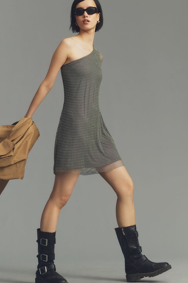 Sunday in Brooklyn One-Shoulder Mesh Shine Mini Dress #2